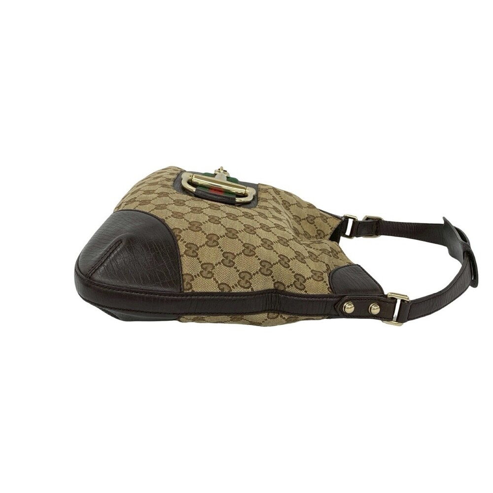 GUCCI Brown Leather Horsebit Shoulder Bag - Picture 6 of 10